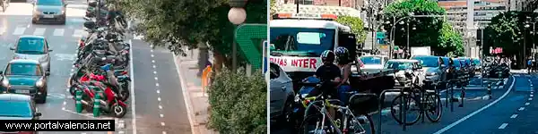 Caos del tráfico en Valencia